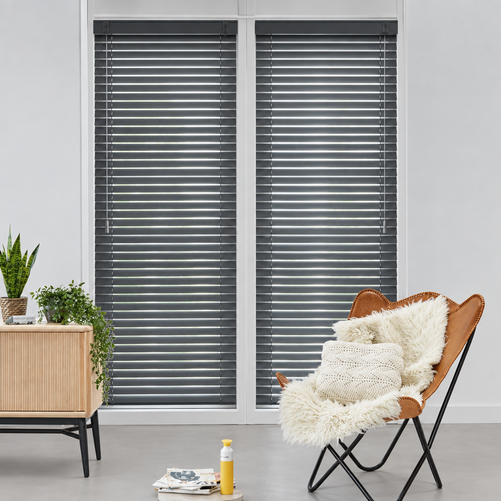 Antraciete aluminium jaloezieën