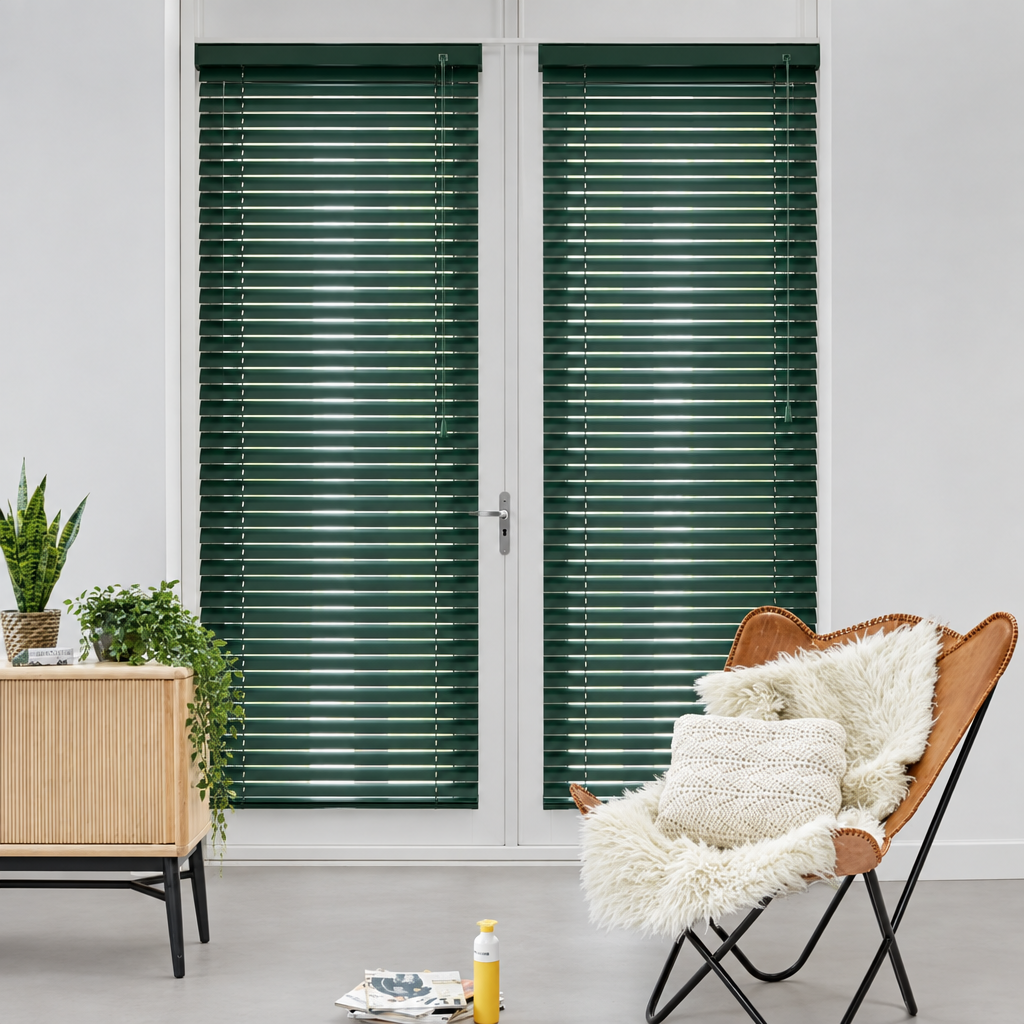 Bosgroene aluminium jaloezieën