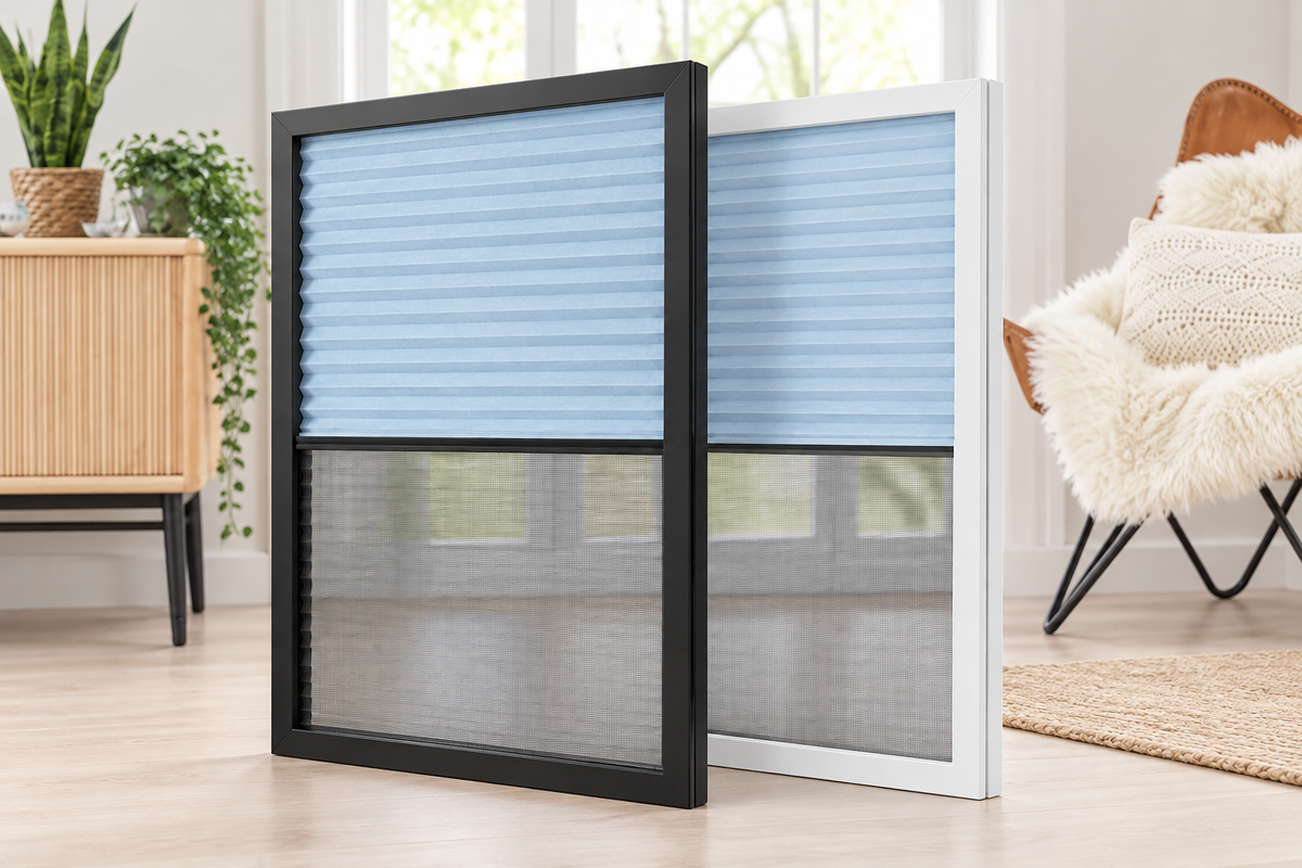 Duo plissé, poederblauw